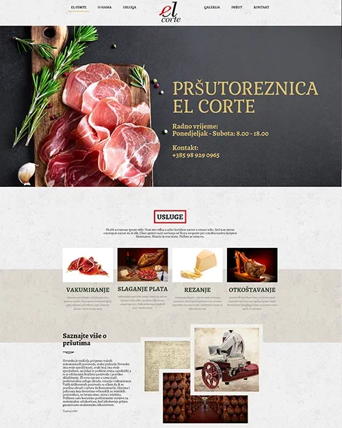 Prikaz web stranice El Corte