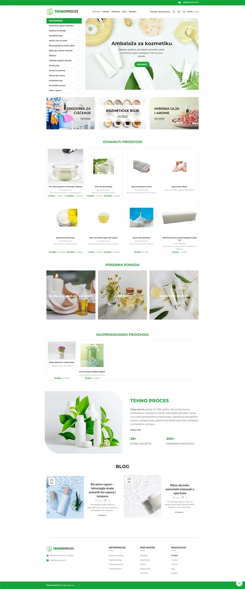 Prikaz web stranice Tehno-process