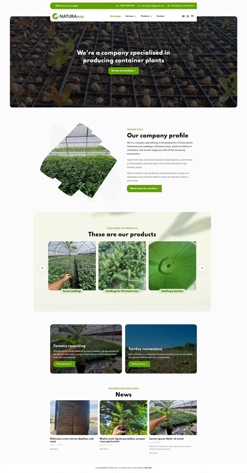 Prikaz web stranice Natura plus d.o.o.