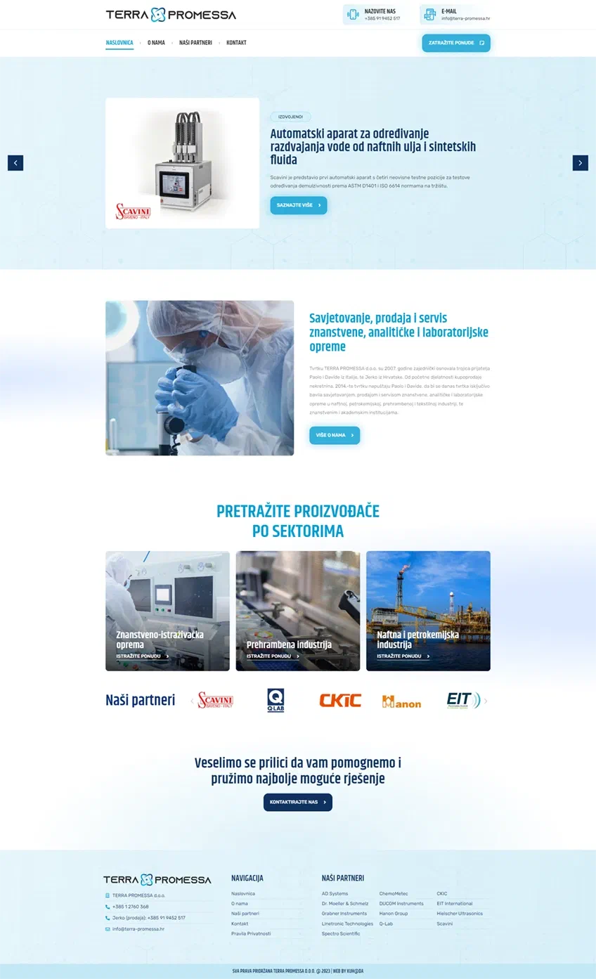Prikaz web stranice TERRA PROMESSA d.o.o.