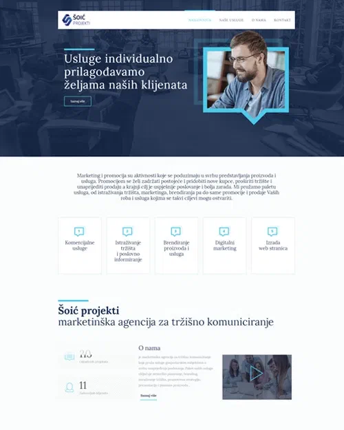 Prikaz web stranice Šoić projekti