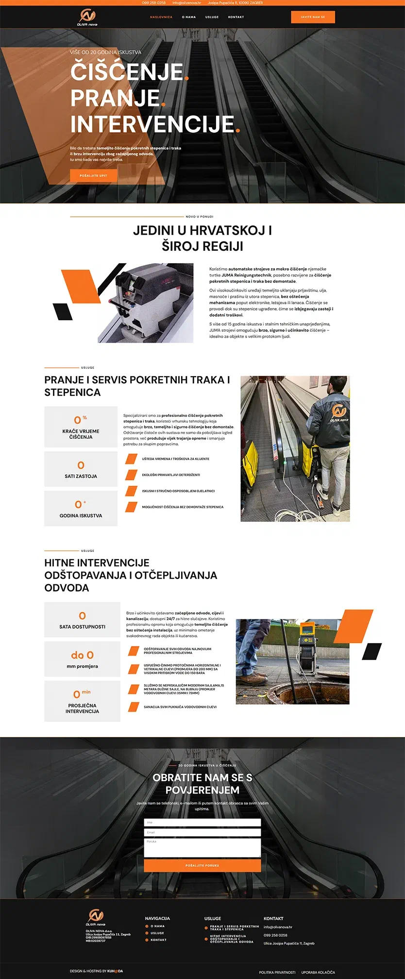 Prikaz web stranice OLIVA NOVA
