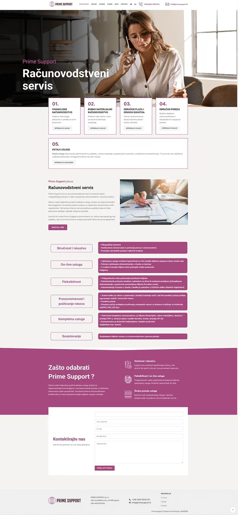 Prikaz web stranice Prime support d.o.o.