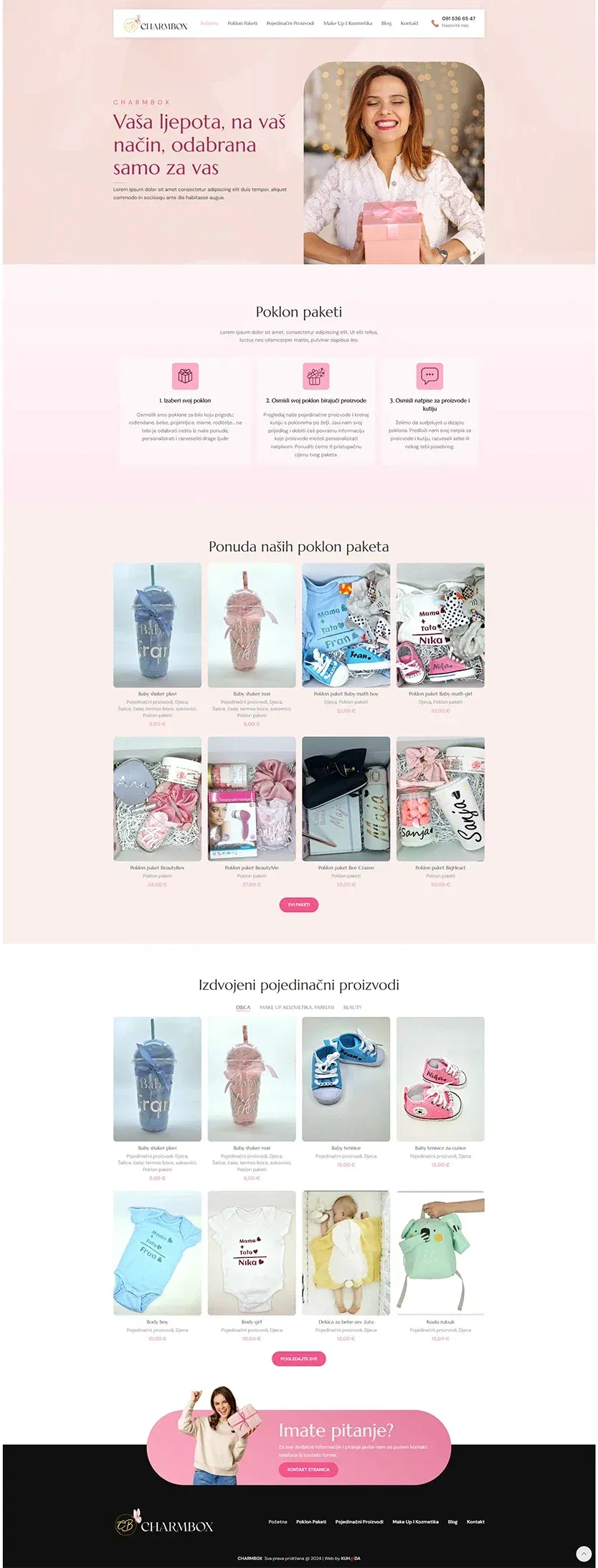 Prikaz web stranice CHARMBOX
