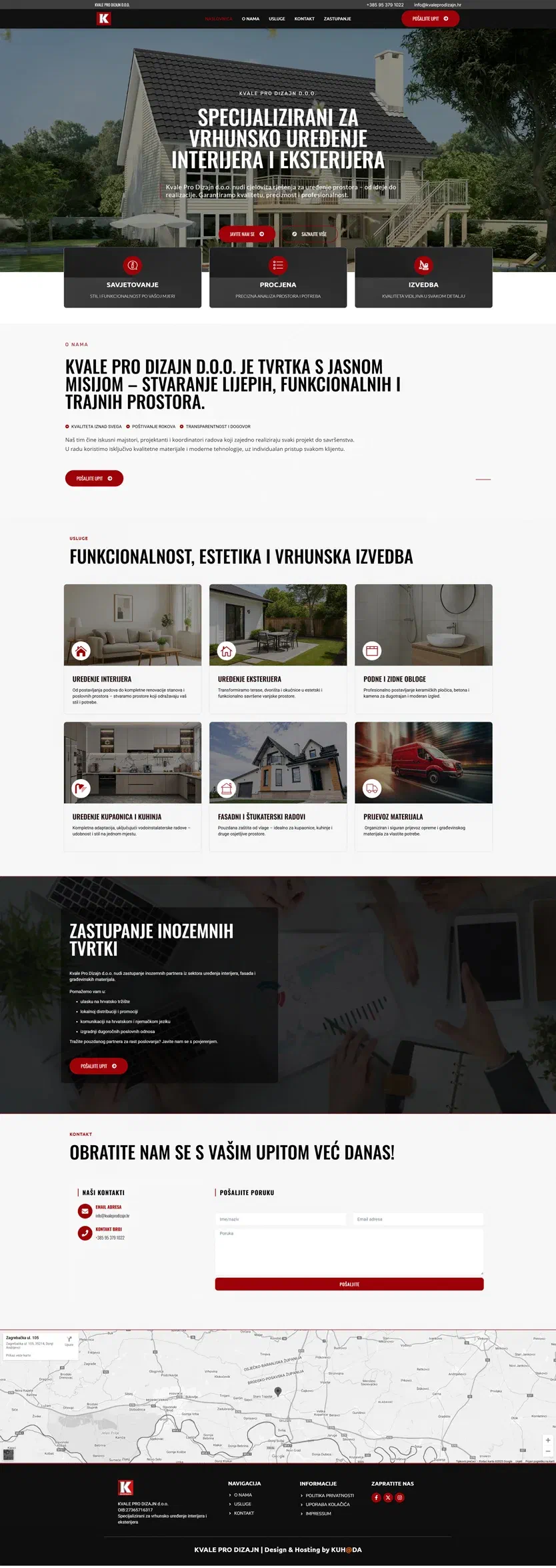 Prikaz web stranice KVALE PRO DIZAJN d.o.o.