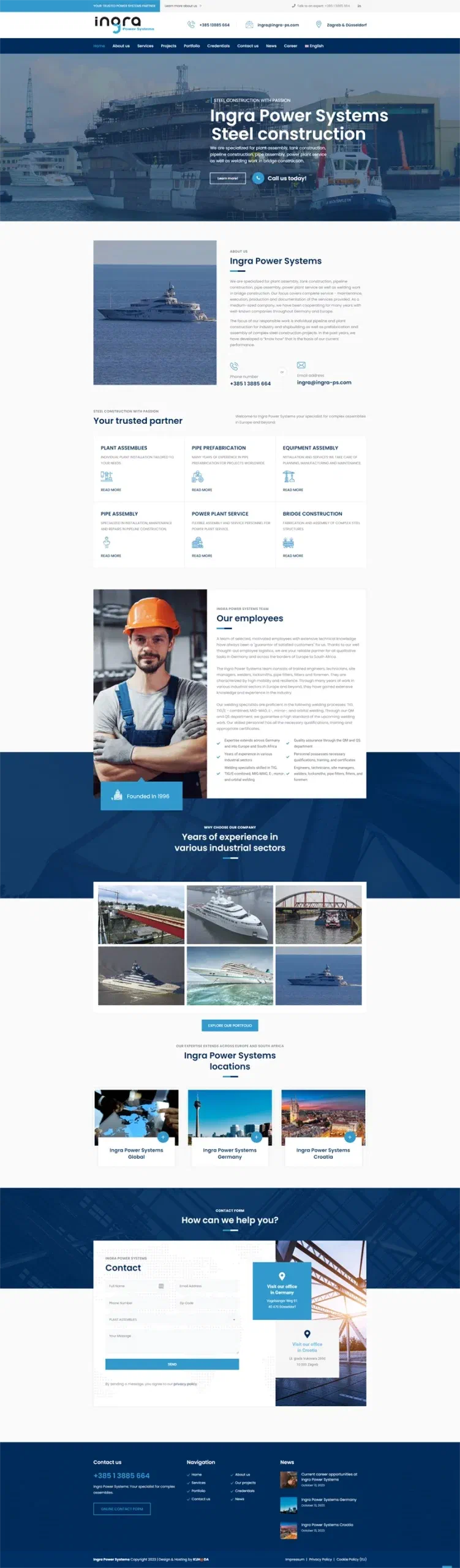 Prikaz web stranice Ingra Power Systems
