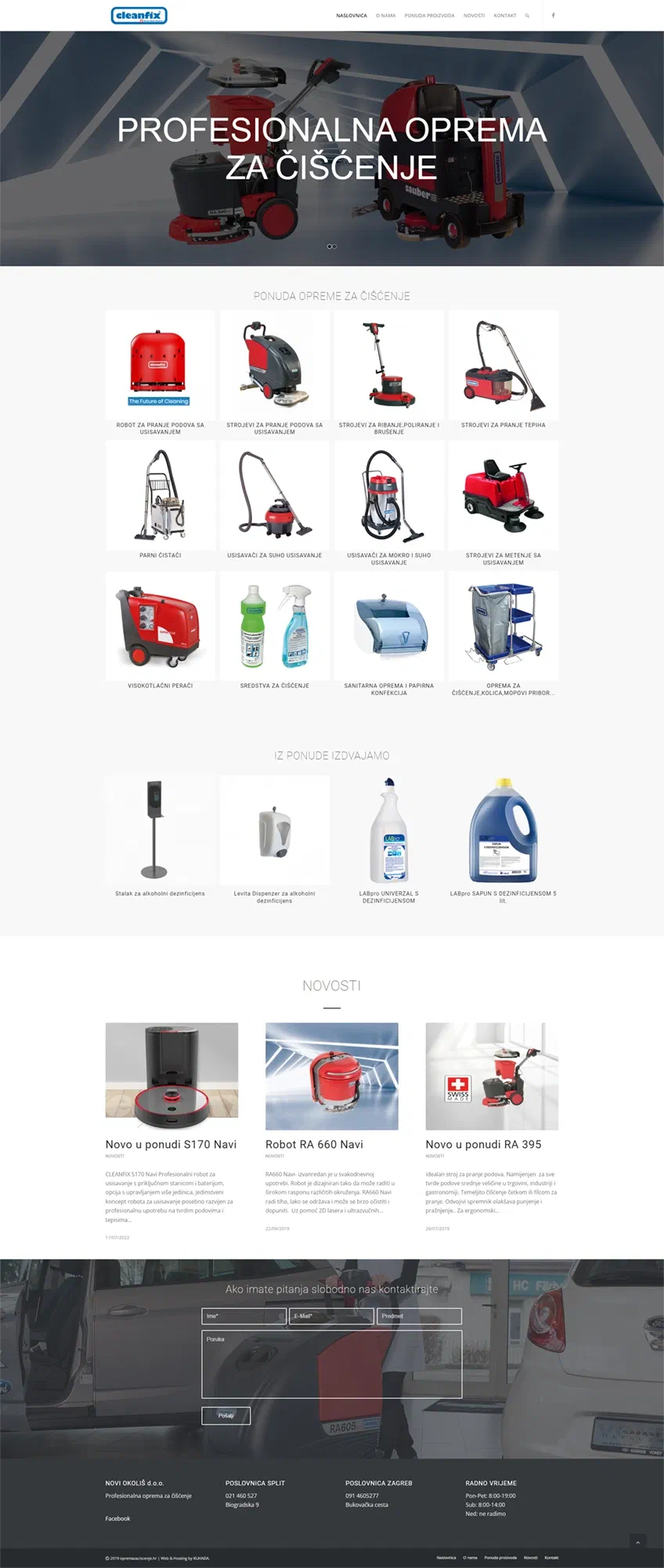 Prikaz web stranice Novi okoliš d.o.o