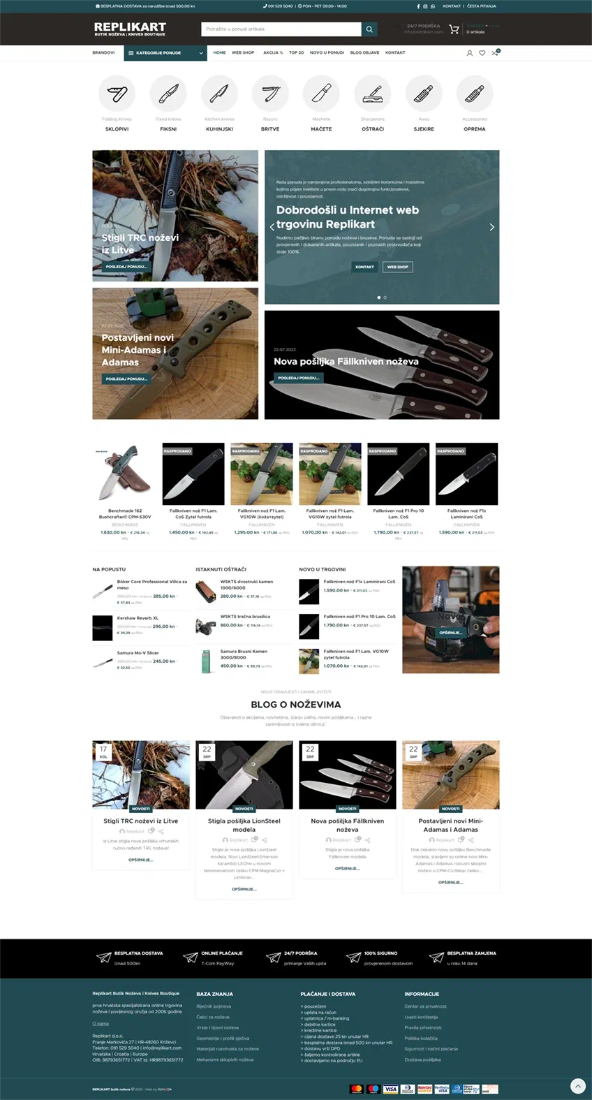 Prikaz web stranice Replikart