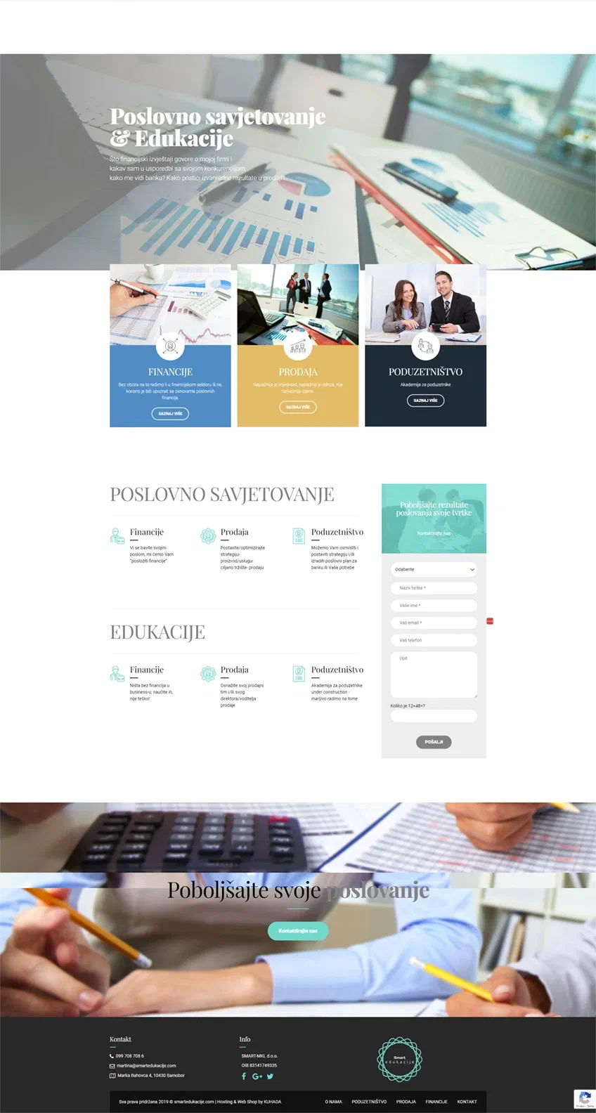Prikaz web stranice SMART-MKL d.o.o.