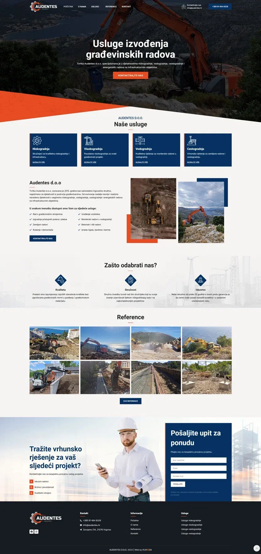Prikaz web stranice Audentes d.o.o