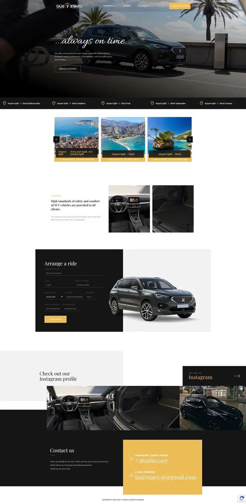 Prikaz web stranice Taxi7stars