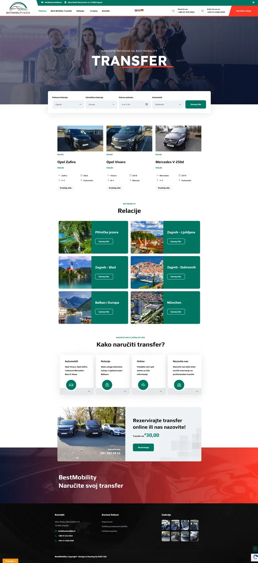 Prikaz web stranice BestMobility d.o.o.