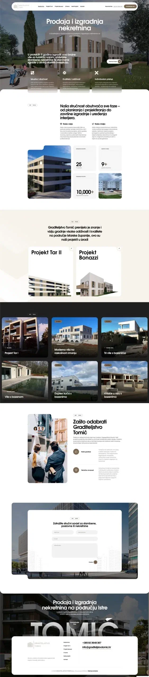 Prikaz web stranice Graditeljstvo Tomić d.o.o.