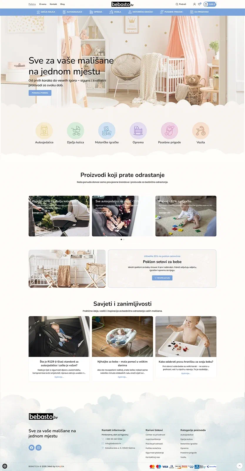 Prikaz web stranice Bebasto