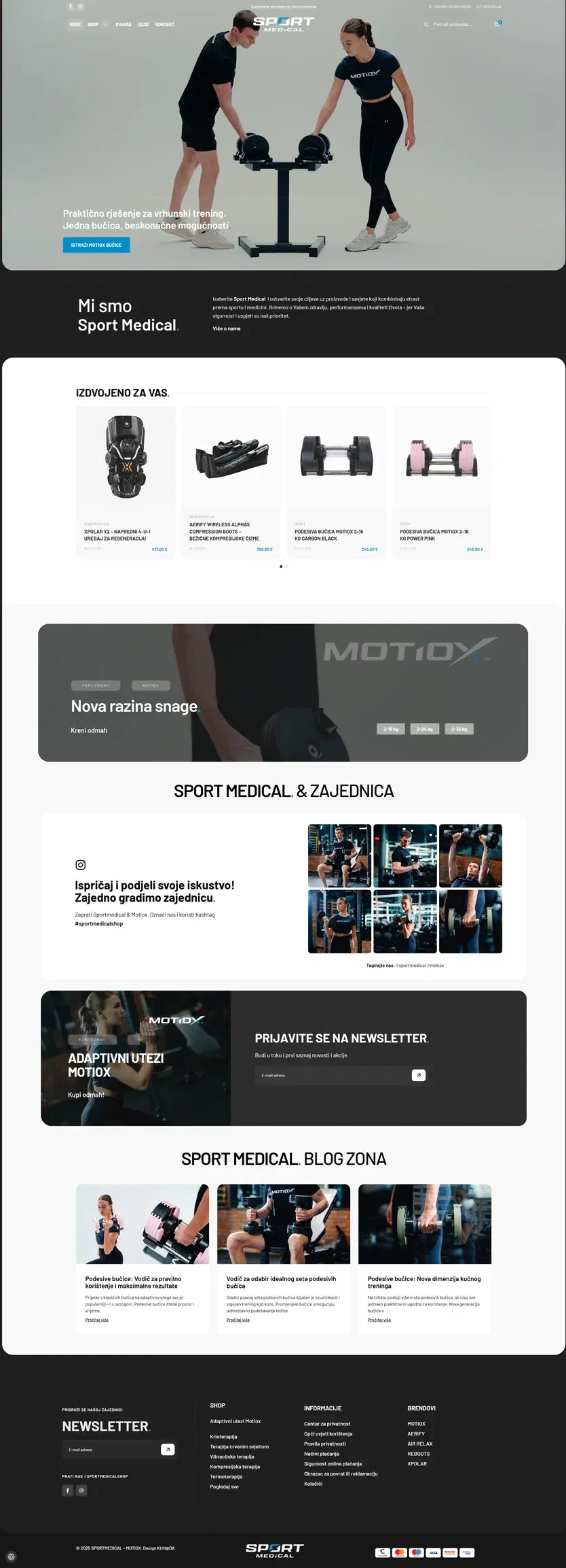 Prikaz web stranice Sport Medical d.o.o.