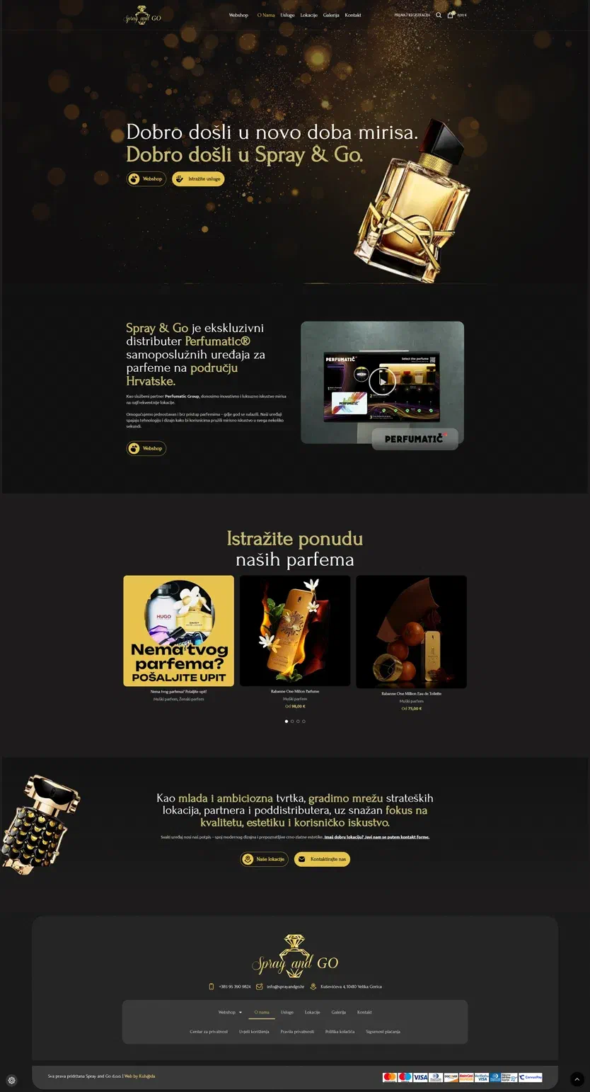Prikaz web stranice Spray & Go