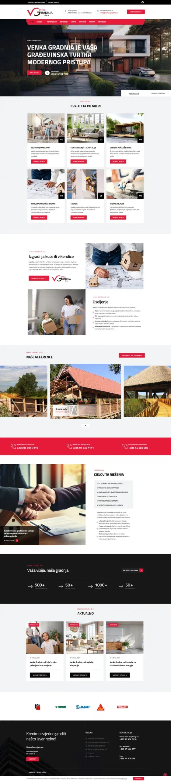 Prikaz web stranice VENKA GRADNJA D.O.O.