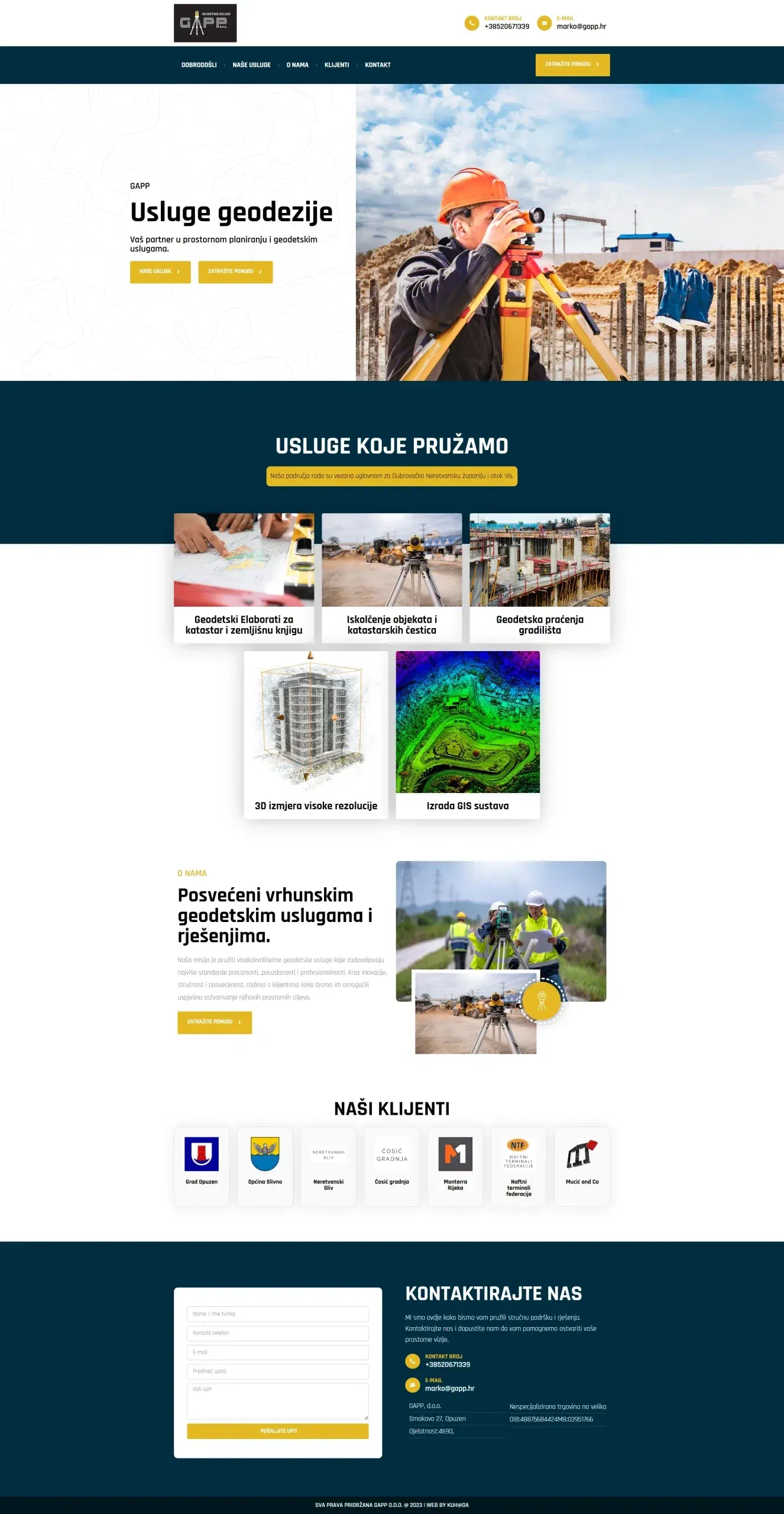Prikaz web stranice GAPP