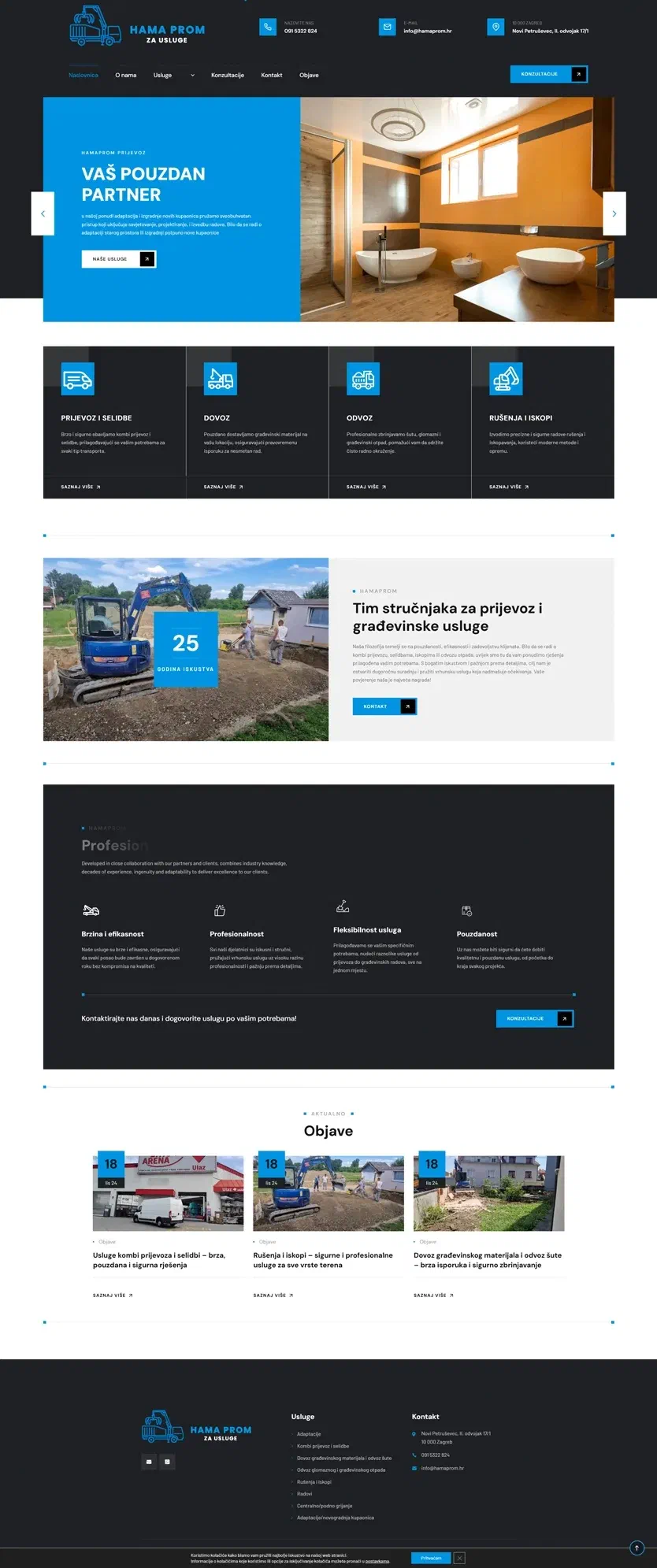 Prikaz web stranice HAMAPROM