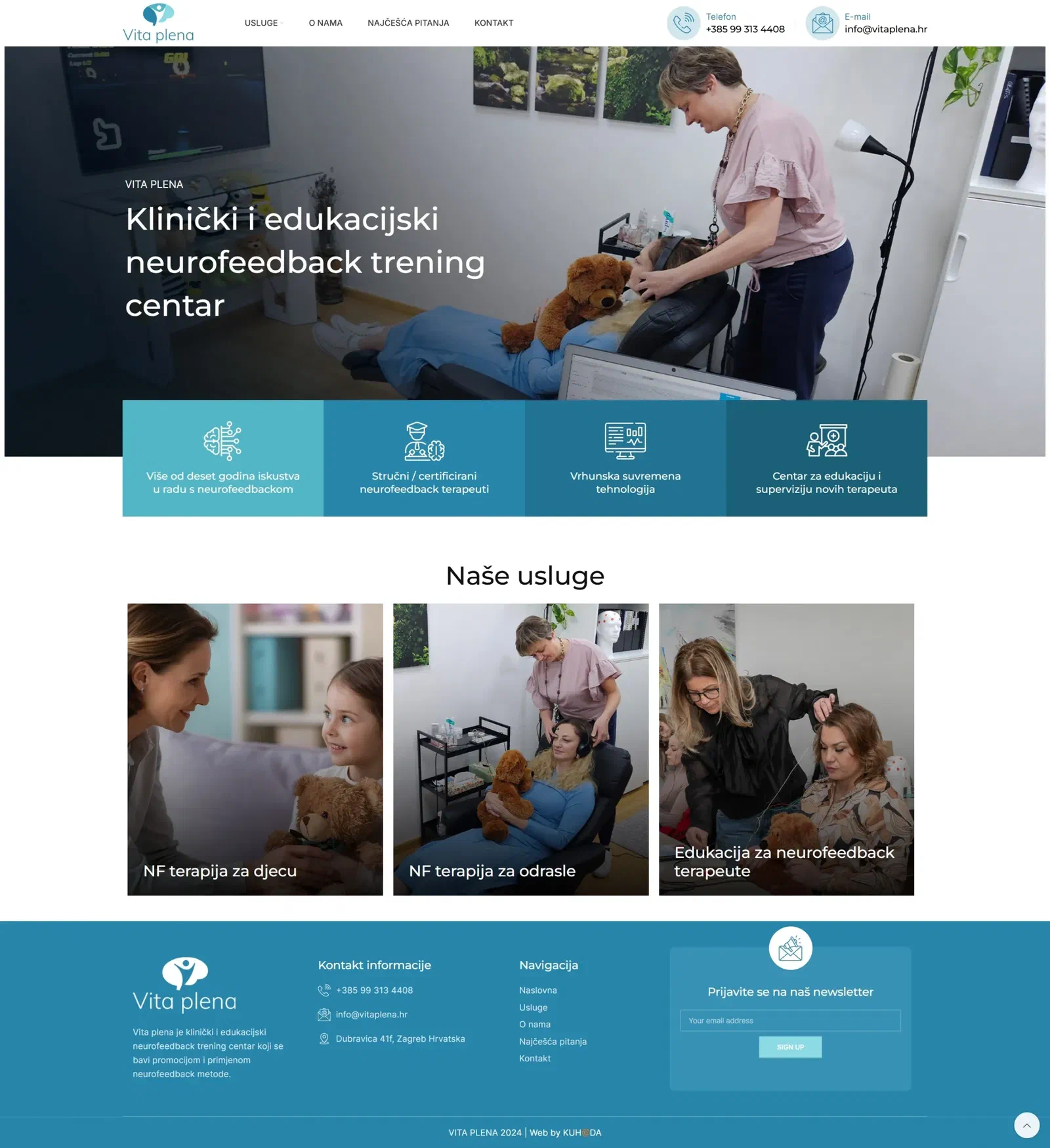 Prikaz web stranice Vita plena