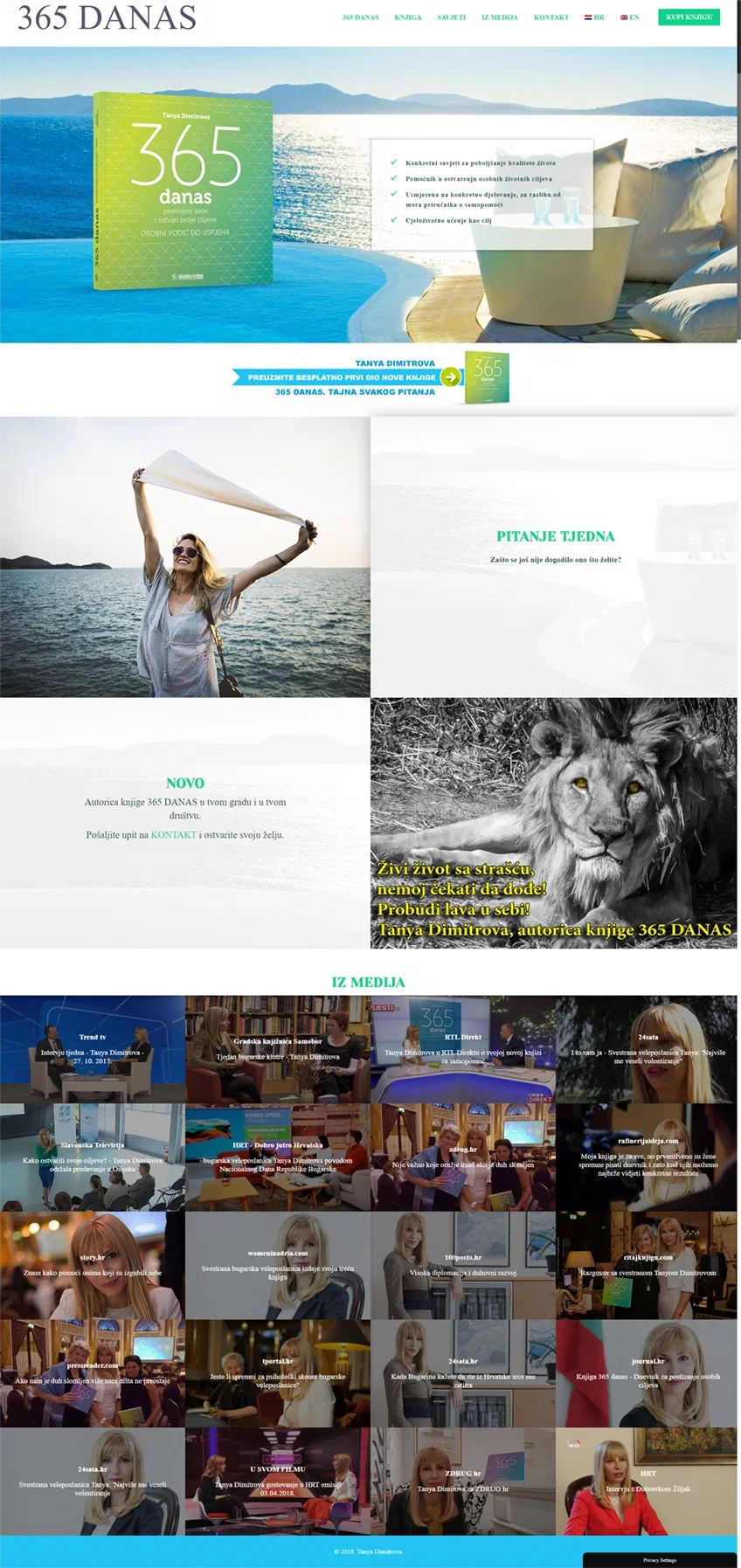 Prikaz web stranice 365 DANAS – Osobni vodić do uspjeha