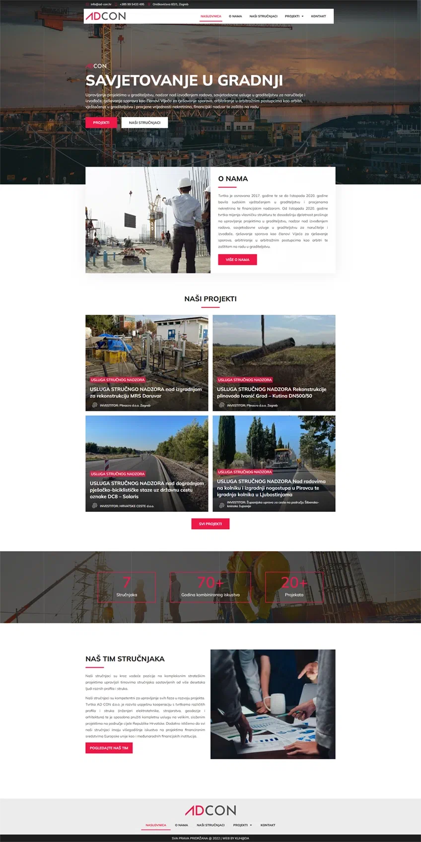 Prikaz web stranice ADCON