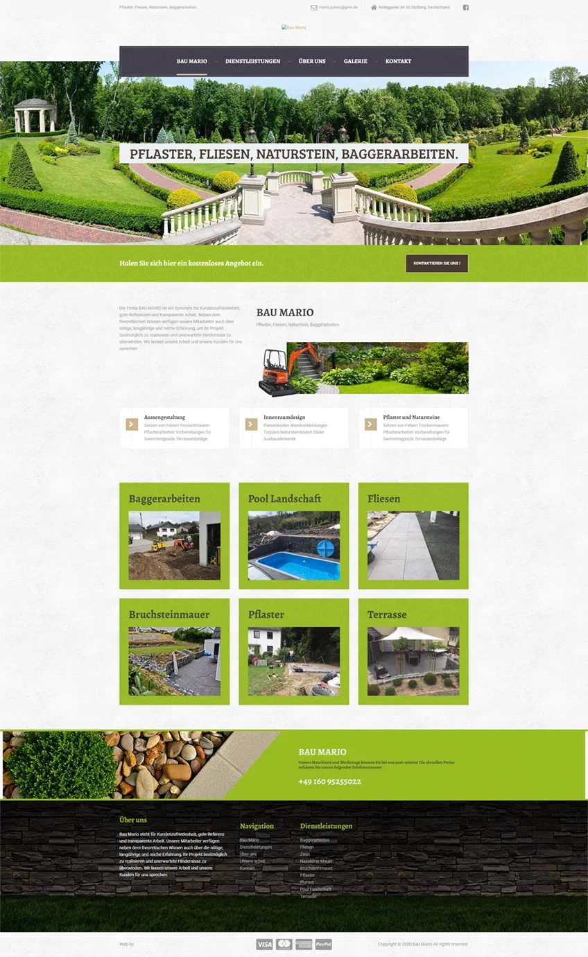 Prikaz web stranice Bau Mario
