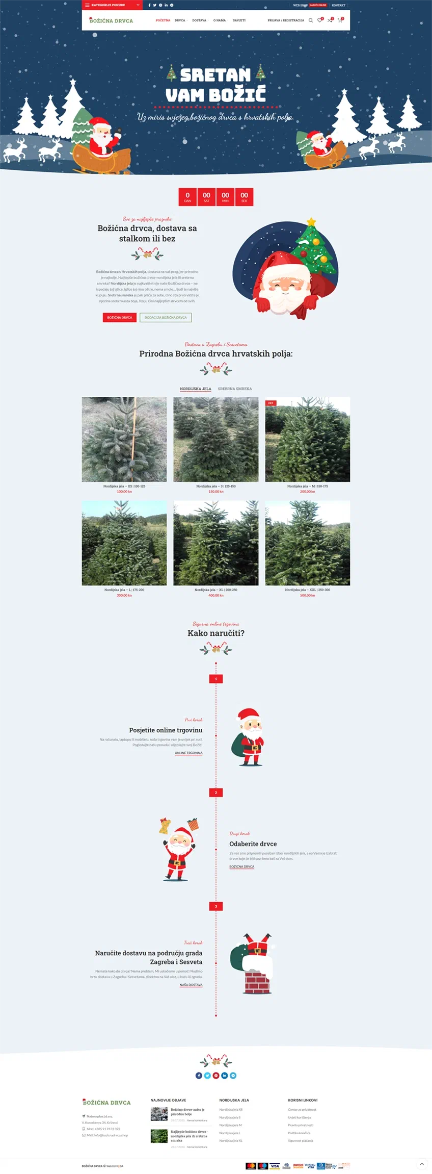 Prikaz web stranice Christmas trees