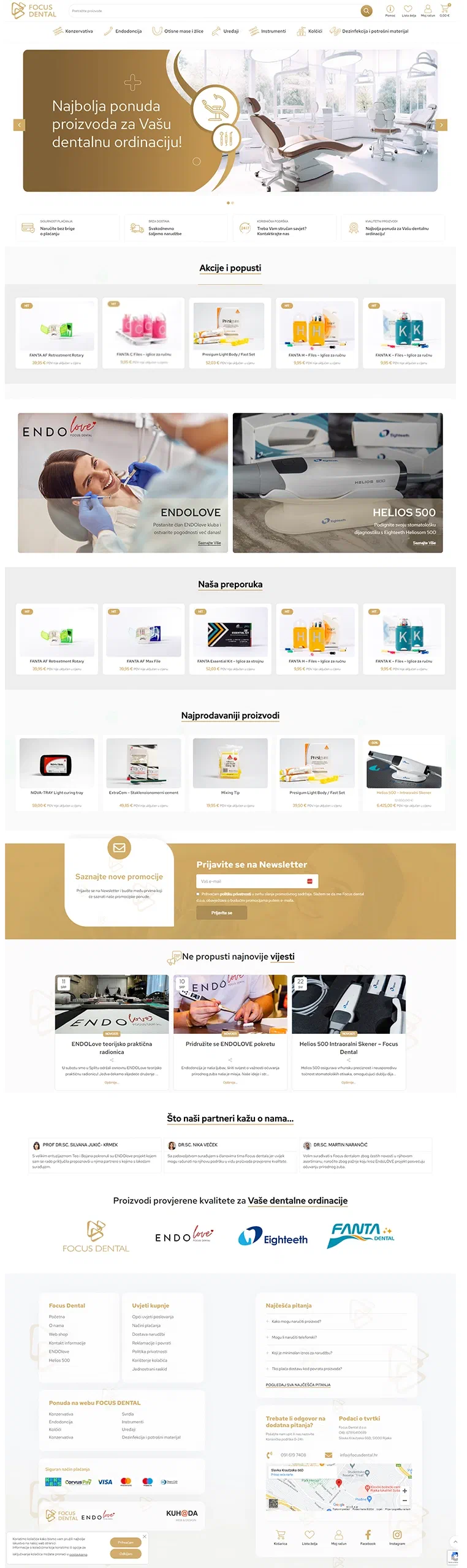 Prikaz web stranice Focus Dental d.o.o.
