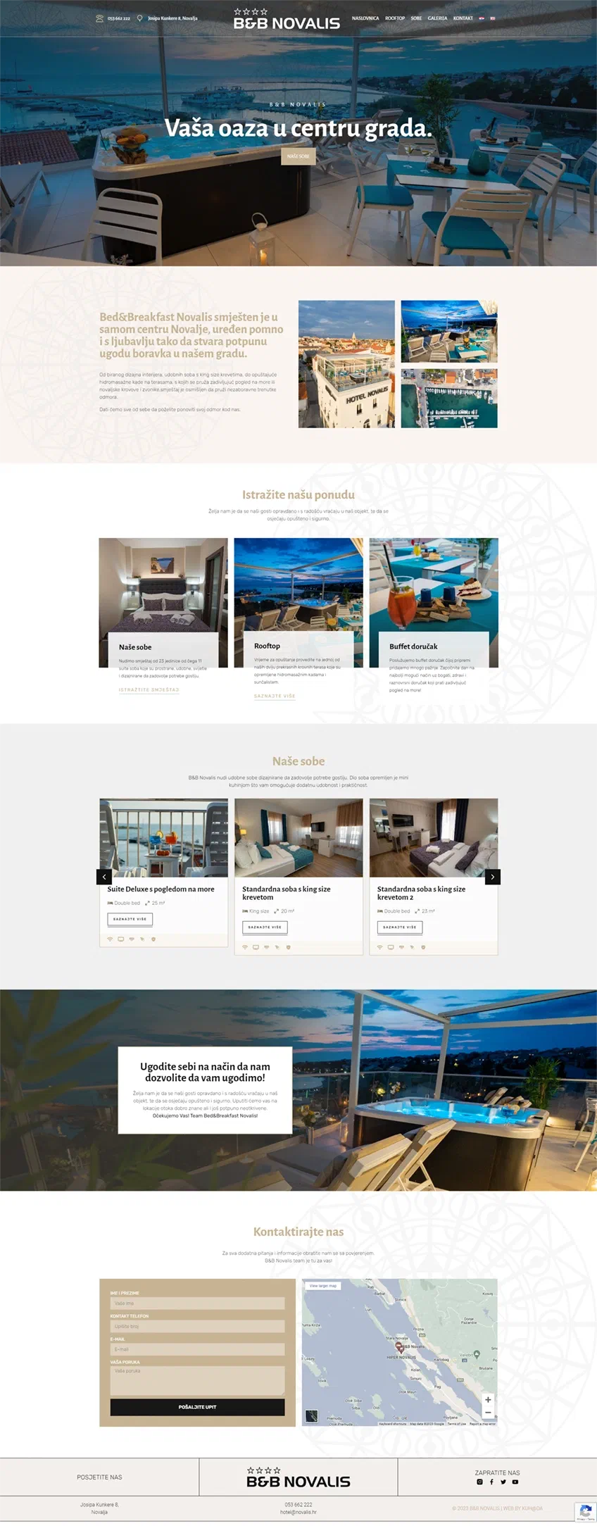 Prikaz web stranice Bed&Breakfast Novalis