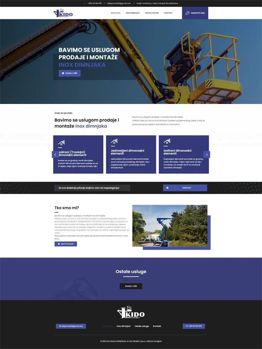 Prikaz web stranice KIDO promet d.o.o.
