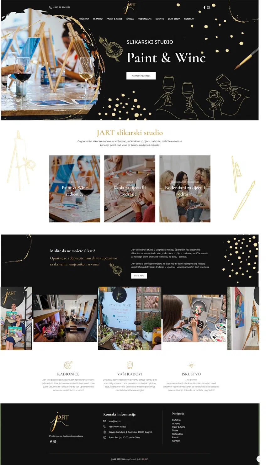 Prikaz web stranice STUDIO JART