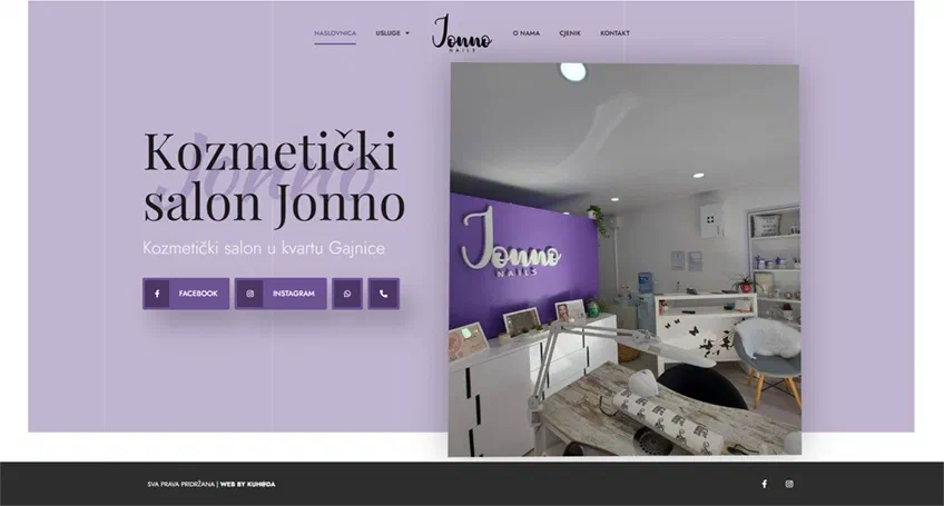 Prikaz web stranice Jonno-nails