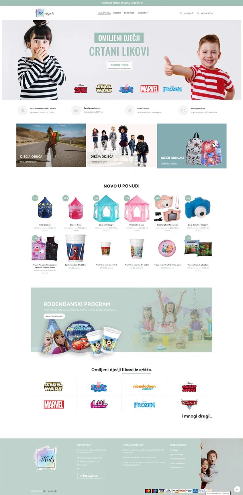 Prikaz web stranice KIDSTROPOLA