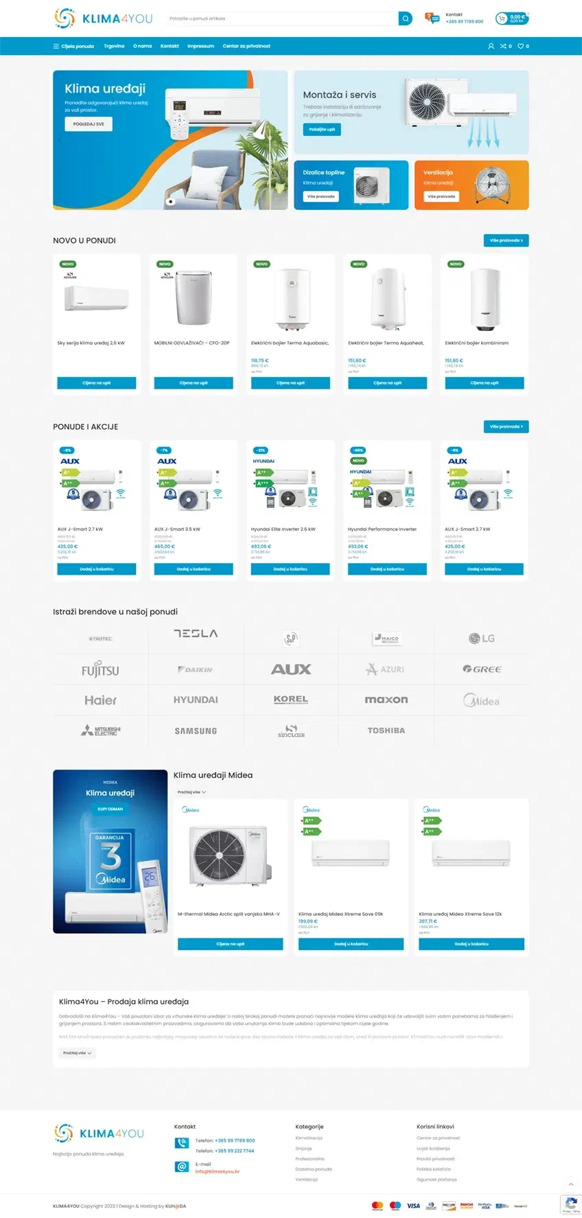 Prikaz web stranice KLIMA4YOU