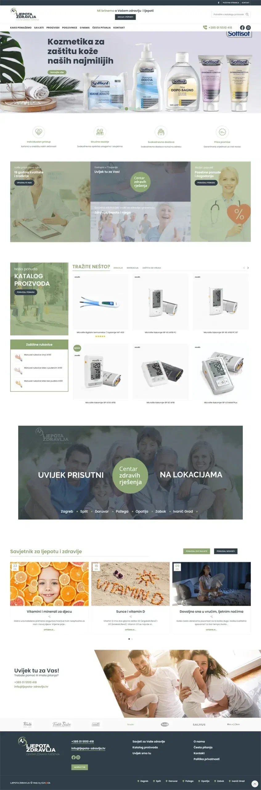 Prikaz web stranice Ljepota zdravlja