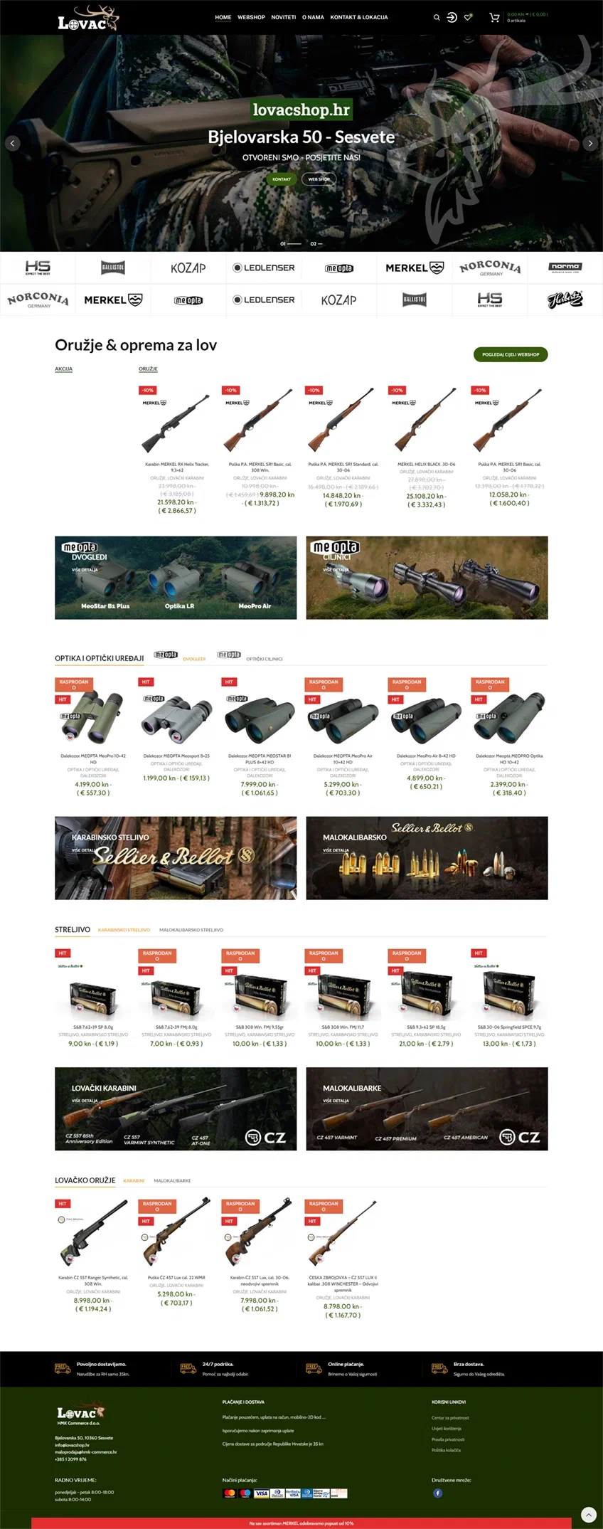 Prikaz web stranice Lovacshop