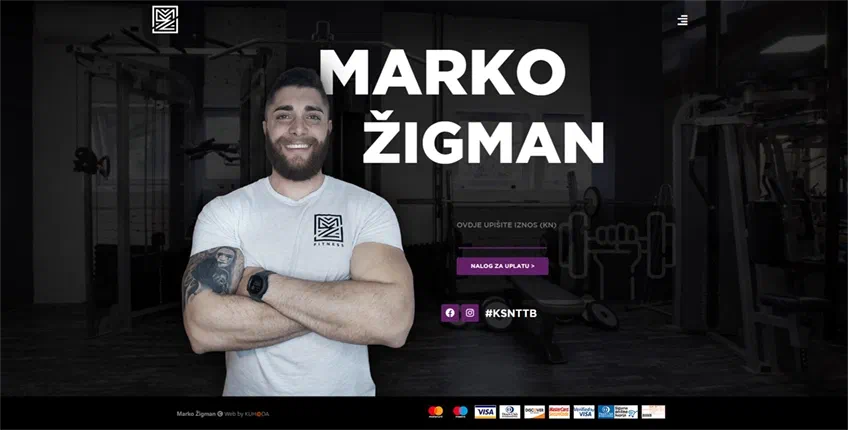 Prikaz web stranice Marko Žigman Fitness