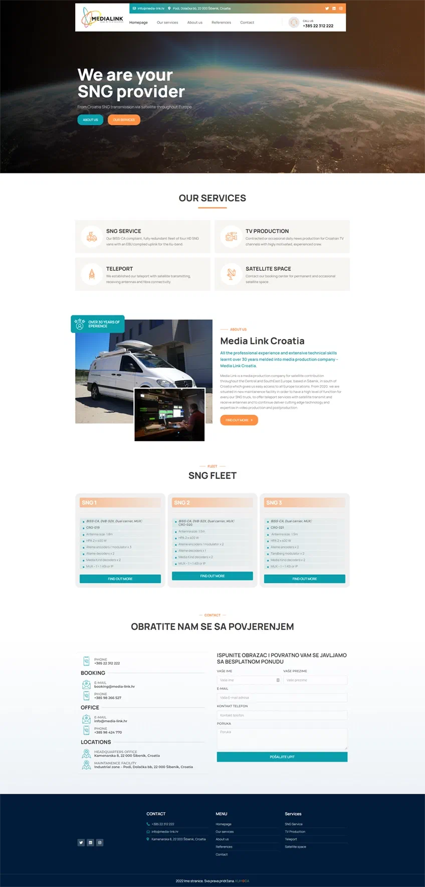 Prikaz web stranice Media Link Croatia