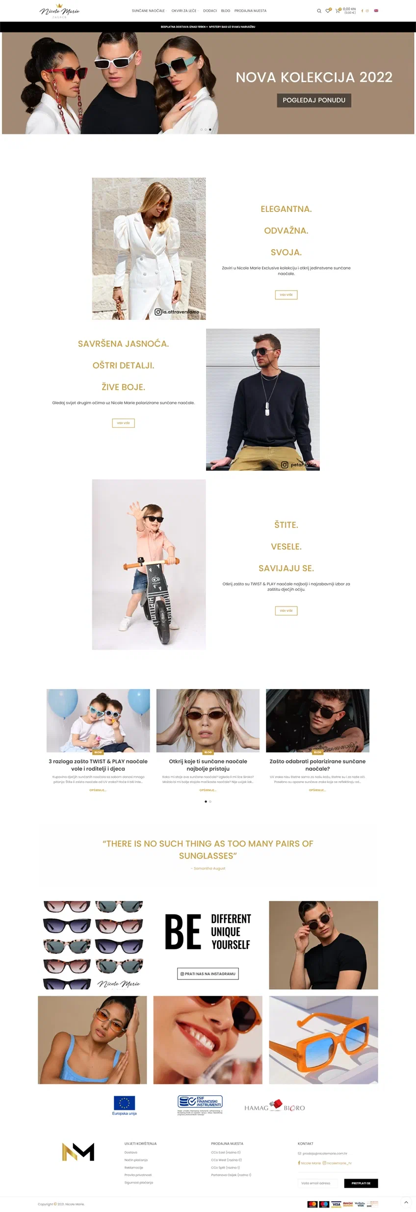 Prikaz web stranice Nicole Marie
