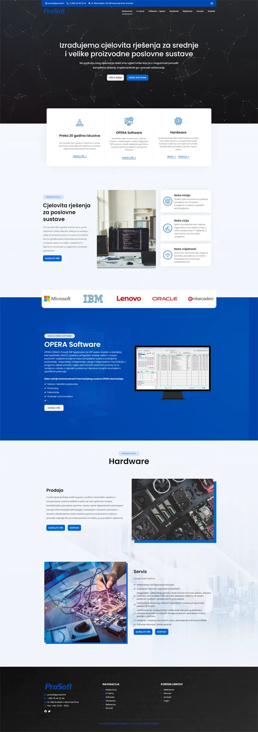 Prikaz web stranice Prosoft