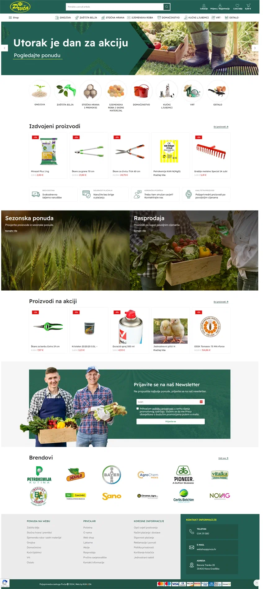 Prikaz web stranice Poljoprivredna zadruga Prvča – Nova Gradiška