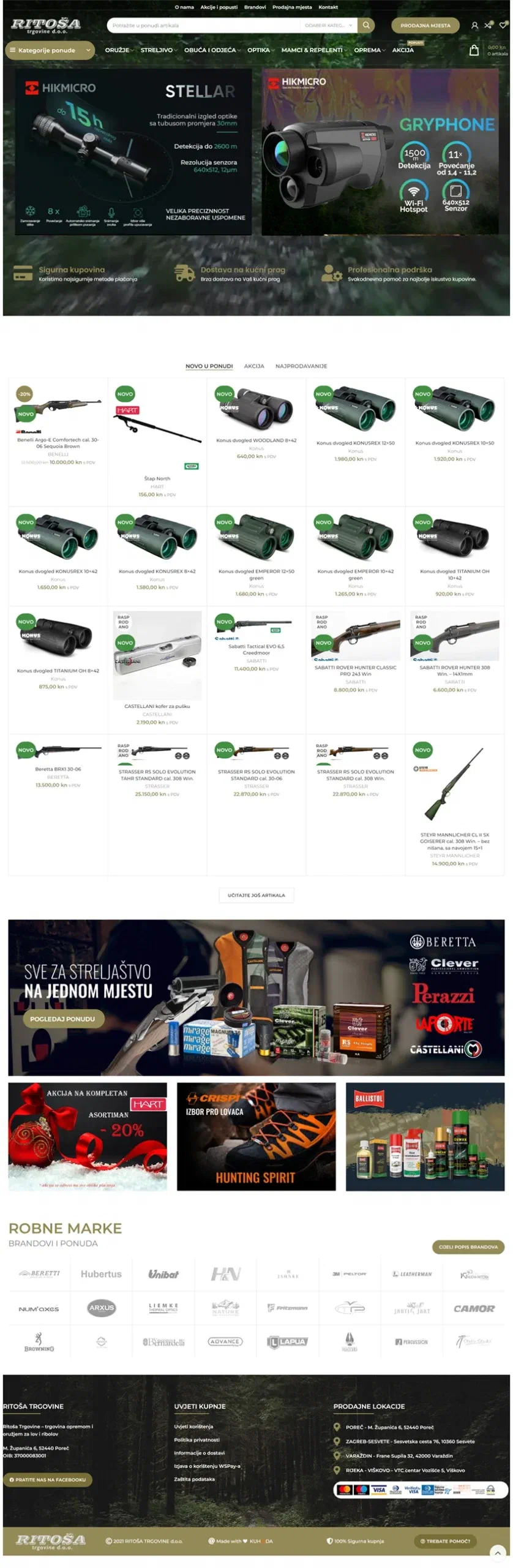 Prikaz web stranice Ritoša trgovine