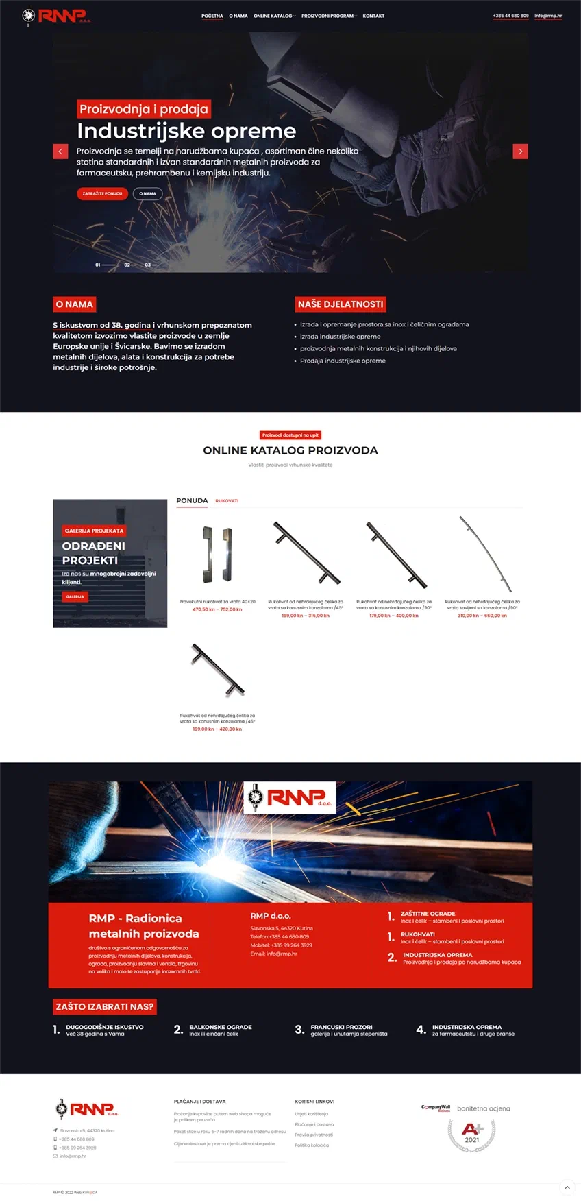 Prikaz web stranice MIELE SERVICE