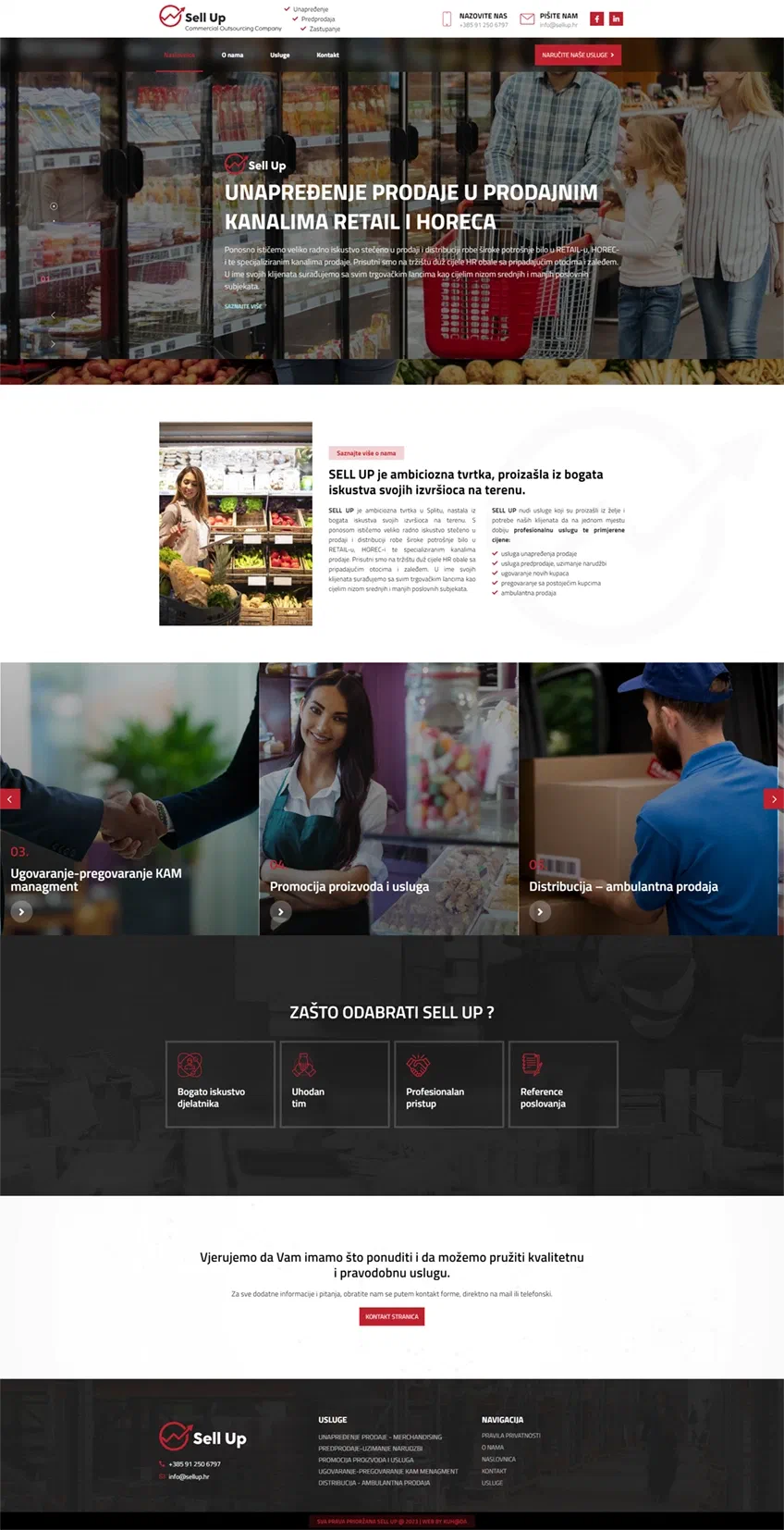 Prikaz web stranice SELL UP