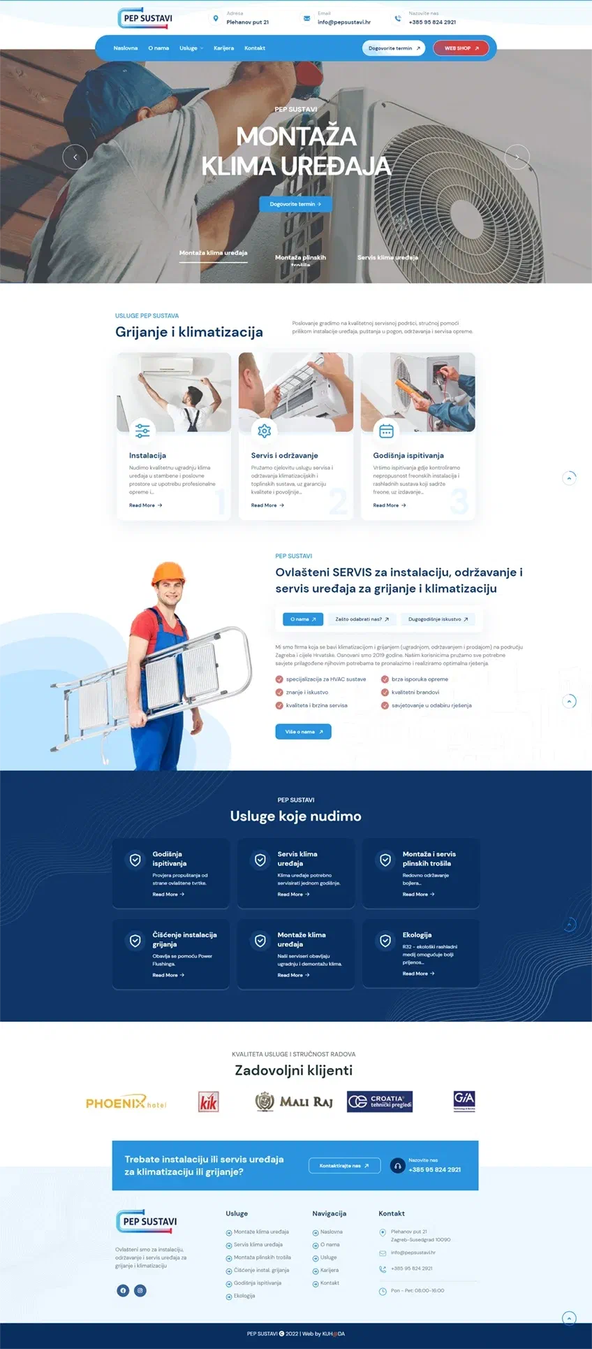 Prikaz web stranice Pep Sustavi
