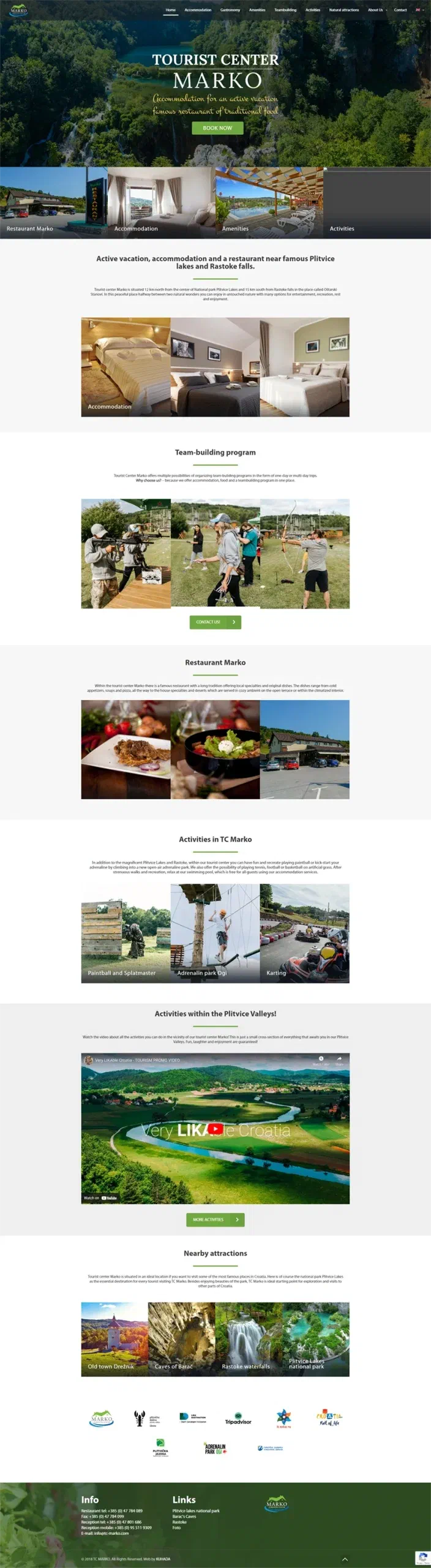 Prikaz web stranice Turistički centar Marko
