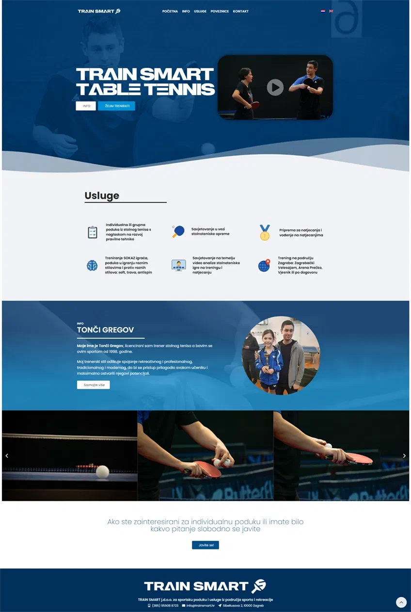 Prikaz web stranice TRAIN SMART j.d.o.o.