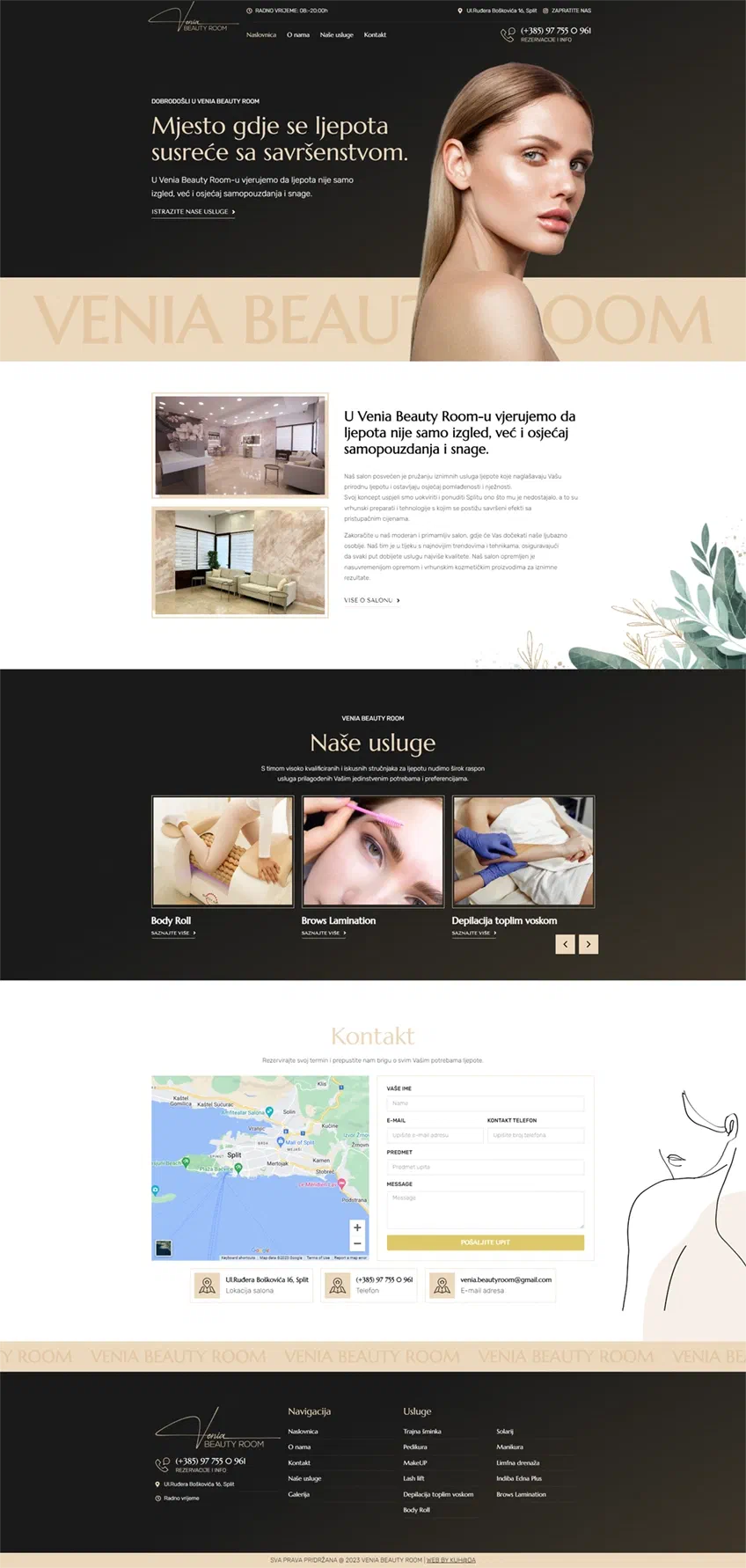 Prikaz web stranice Venia Beauty Room