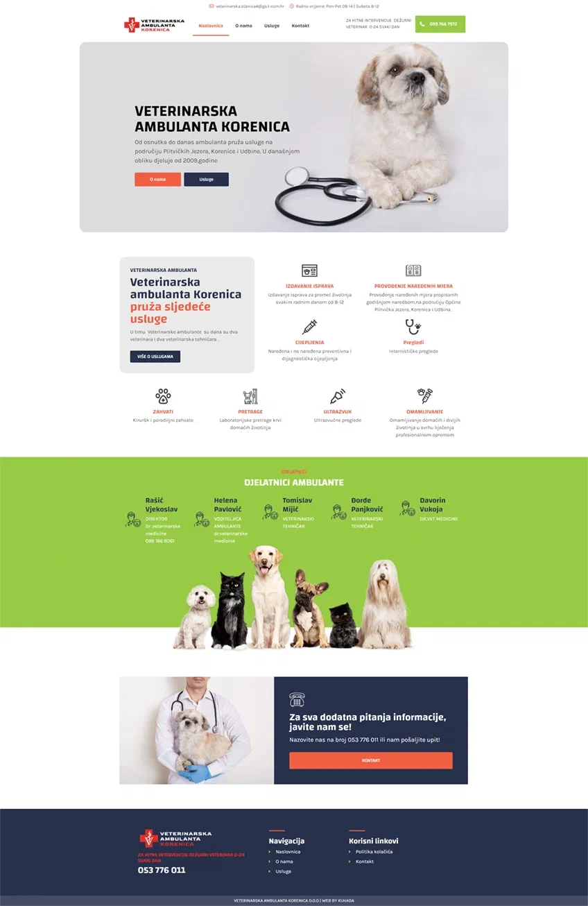 Prikaz web stranice VETERINARSKA AMBULANTA